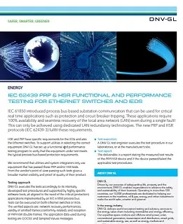 IEC 62439 PRP & HSR testing