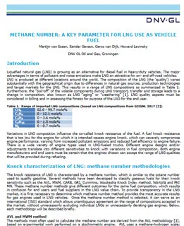 Methane number: A key parameter for LNG use as vehicle fuel